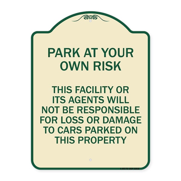 This Facility or Its Agents Will Not Be Responsible for Loss or Damage to Cars Parked, TG-1824-22818